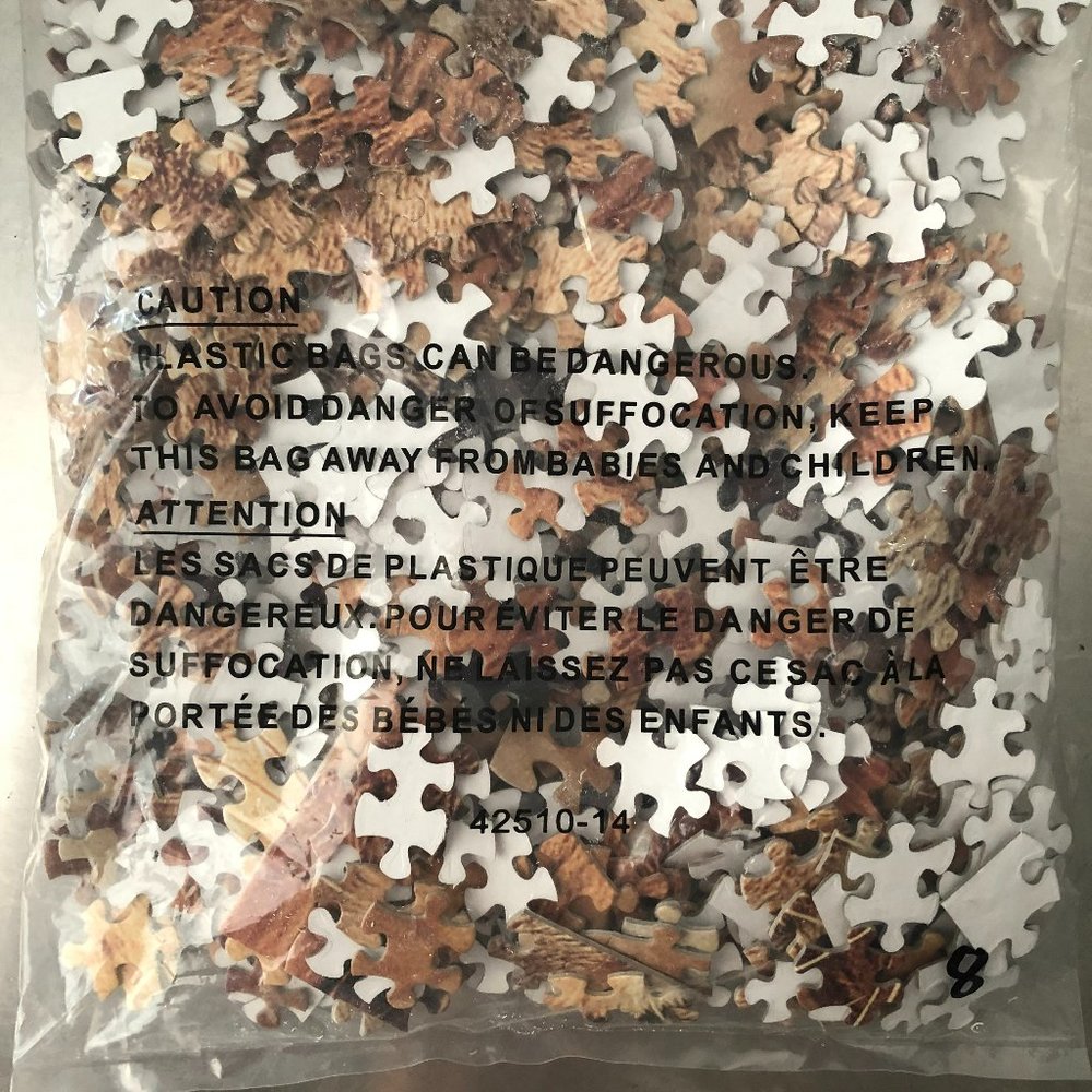 Jigsaw Puzzles Sealed Bag No Box 500-750 Pieces with NO Picture or Box Set of 3